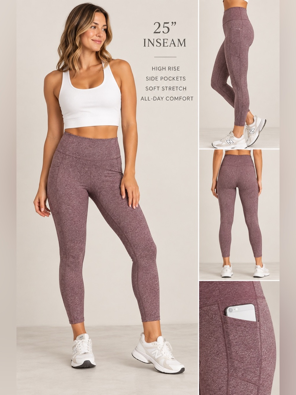 Marika Women’s 25” Side Pocket Leggings - NWT - Size L